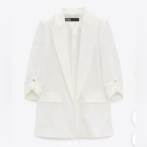 NWT Zara Oversized Blazer White Size Small